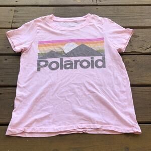 Vintage Pink Polaroid Graphic Tee Shirt